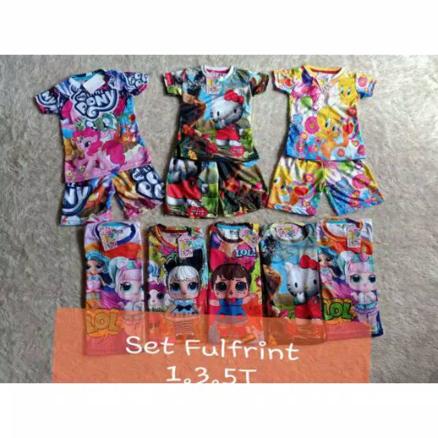 Setelan anak fullprint size 1-5 tahun