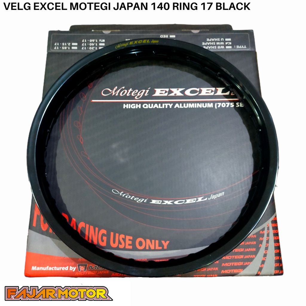 MOTEGI EXCEL JAPAN VELG ALLOY RIM ALUMINIUM WM SHAPE 140 RING 17 HARGA PER BIJI