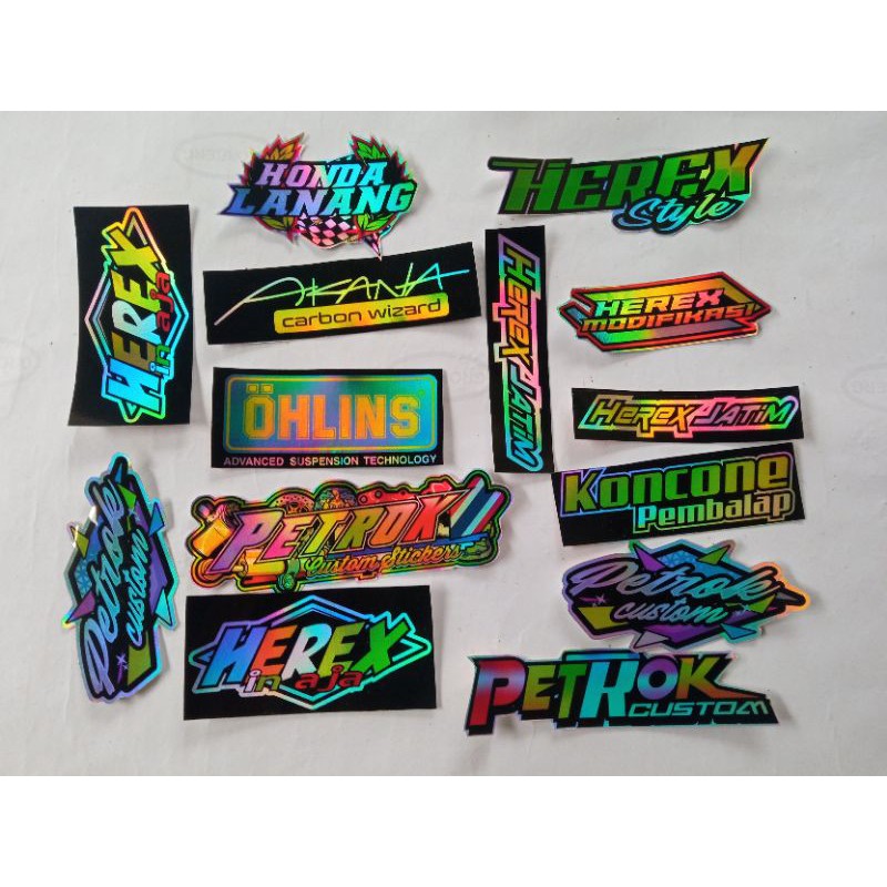  Stiker  Herex Bahan Hologram  Pelangi Shopee Indonesia