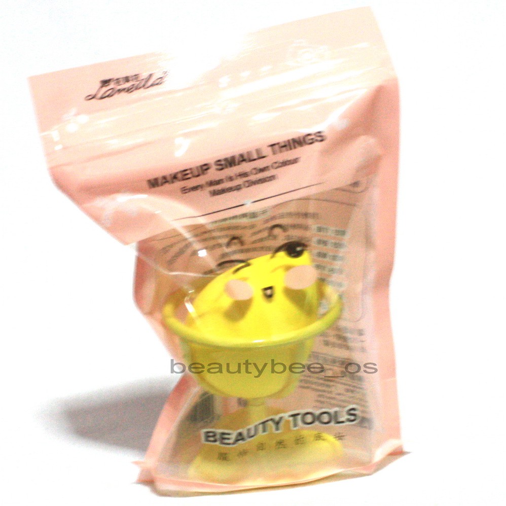 MAKEUP SPONGE BLENDER + HOLDER LAMEILA / LANEILA YELLOW (MOTIF-1)