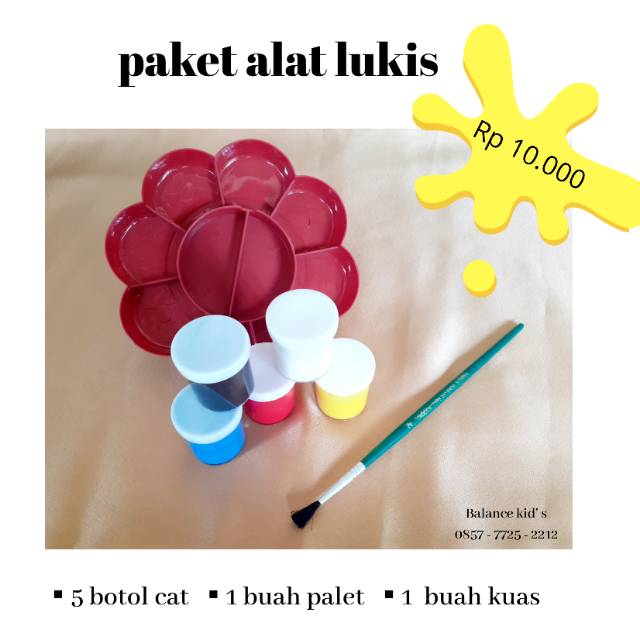 

Paket alat lukis - set alat lukis - cat multi fungsi - cat gypsum - cat air