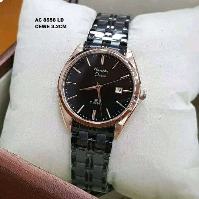 Jam Tangan Wanita Alexandre Christie 8558 AC8558 AC 8558 Stainless Steel Garansi Resmi 1 Tahun