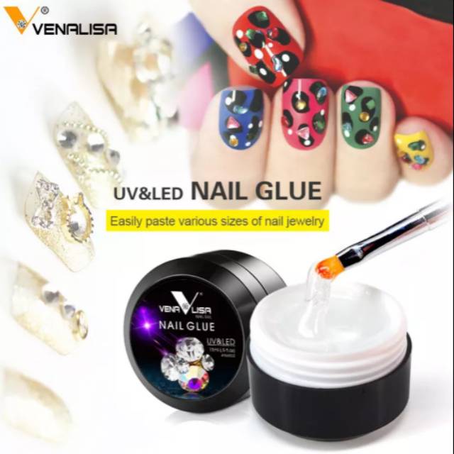 LEM KUKU SUPER STRONG NAIL GLUE VENALISA BEADS CHARMS DIAMOND 15ML