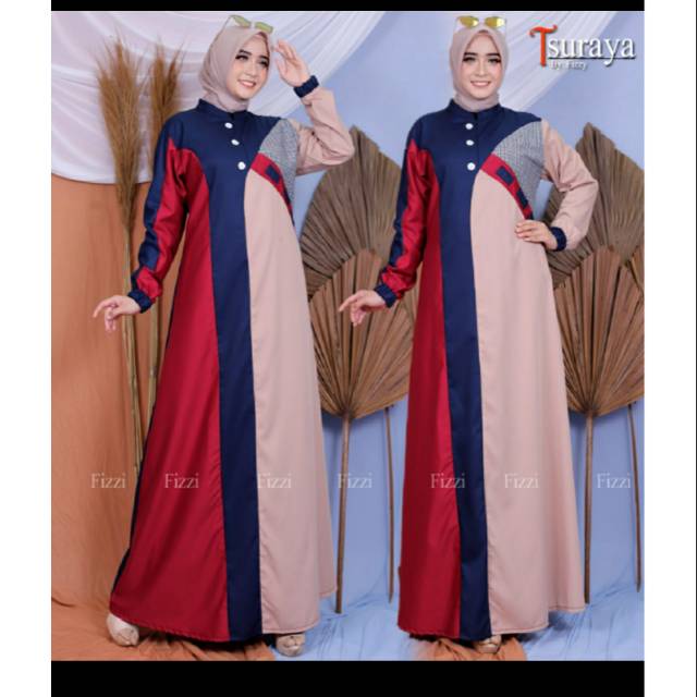 Gamis Tsuraya by Fizzi bahan toyobo || gamis busui || gamis kekinian 2024