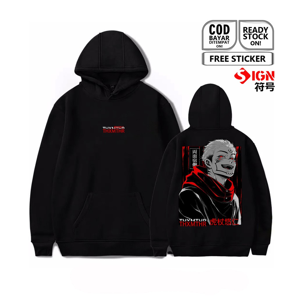 HOODIE JUJUTSU KAISEN YUJI ITADORI SATORU GOJO WASUKE ANIME MANGA BAJU JEPANG SHOKO LEIRI KIYOTAKA