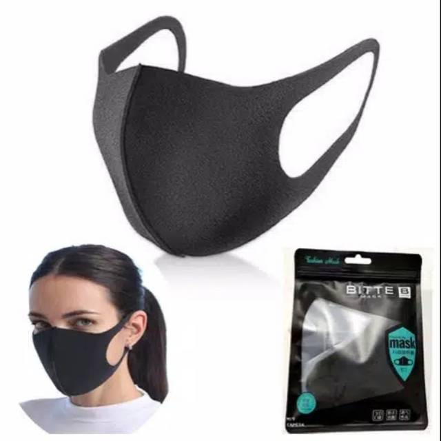 Masker wajah anti air bahan kain import model korea tebal bisa dicuci ulang fashion f mask bttte b