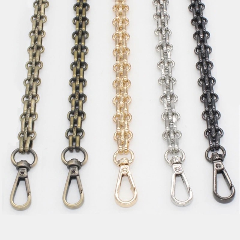 [IMPORT] 120 cm (DIY 50 cm-140 cm) Emas, perak, Gun Hitam, perunggu 12mm Tas Logam Pengganti Tas