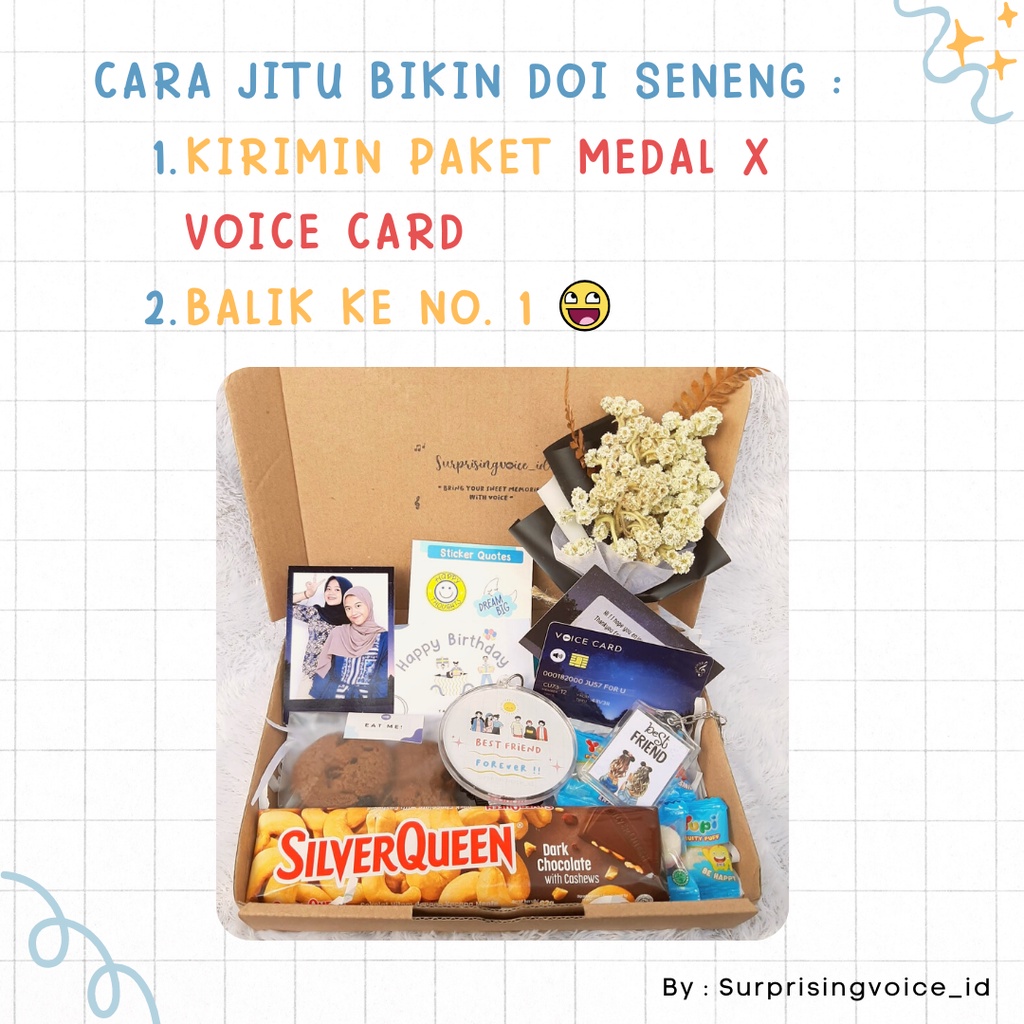 

KADO HAMPERS GIFT BOX ISI VOICE CARD (Medal Box)