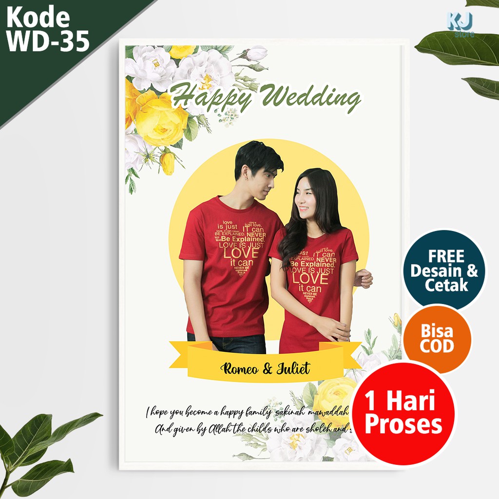 Kado nikah sahabat wanita pernikahan perkawinan cowok cewek persahabatan ultah pacar foto figura