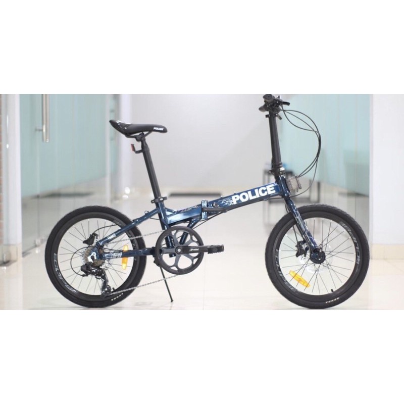 Khusus Exspedisi Sepeda Lipat Element Police Texas Bike To Work 20 inch folding bike bonus tas B2W 8S NEW kredit COD-5