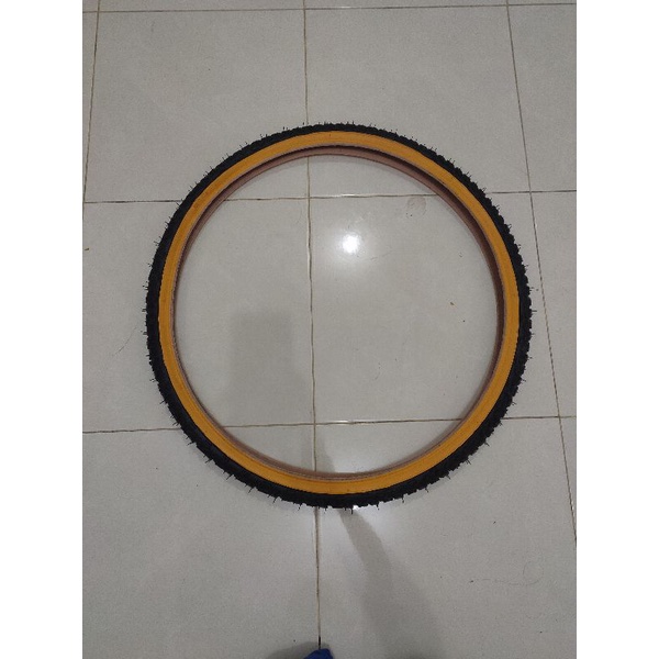 ban luar sepeda mtb federal 26 x 1.95  lucky stone lis coklat tanwall