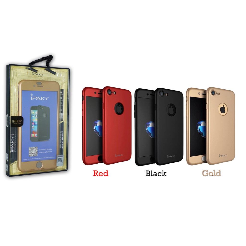 GoodCase - Case iPh 6 | 6+ | 7/ 8 | 7+/ 8+ | X/ XS Full Cover Hardcase iPaky 360