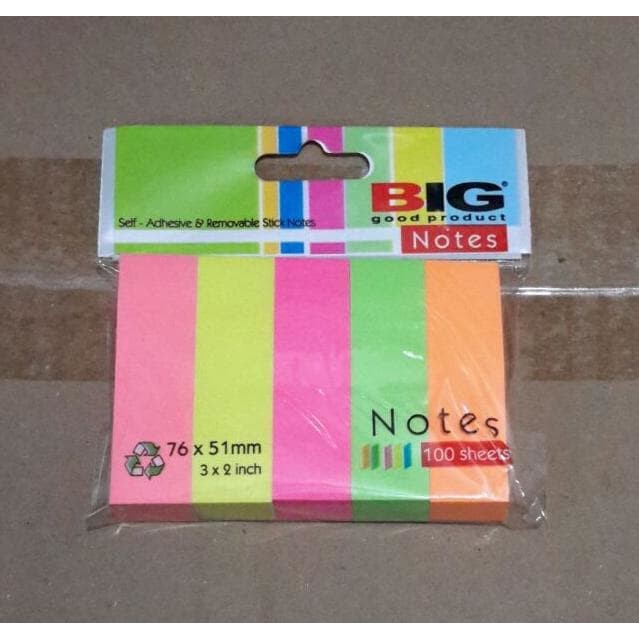 

BIG post it / stick note 76 x 51 mm 5 warna/ATKProject