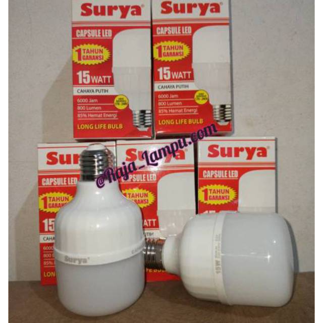 Lampu Led/Bohlam Led  Capsule SURYA 15WATT