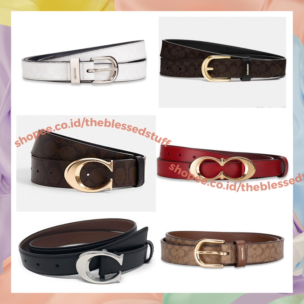 Coach Classic Belt In Signature Canvas Coach Signature Buckle Belt 100% Original USA / Coach Woman's