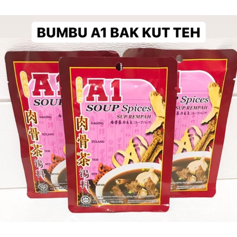

HALAL Bumbu Sop A1 Soup Spices rempah Bak Kut Teh 35gr Bakkutteh Tulang Sapi Ayam babi herbal