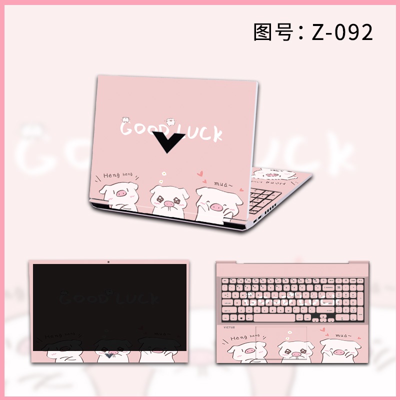 3pcs Stiker Pelindung Keyboard Laptop Motif Print Kartun ABC Warna Polos Untuk HP Victus 7 16-D 16-E 16-B