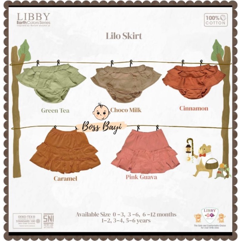 LIBBY Earth Colors Lilo Skirt - Celana Rok Ruffle Bayi Anak