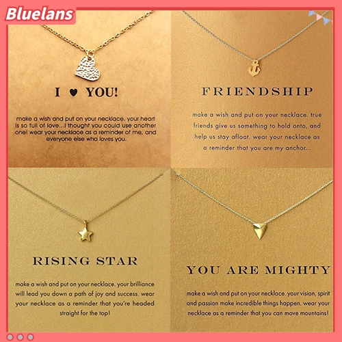 Bluelans Kalung Choker Liontin Hati Bintang Gajah Untuk Wanita
