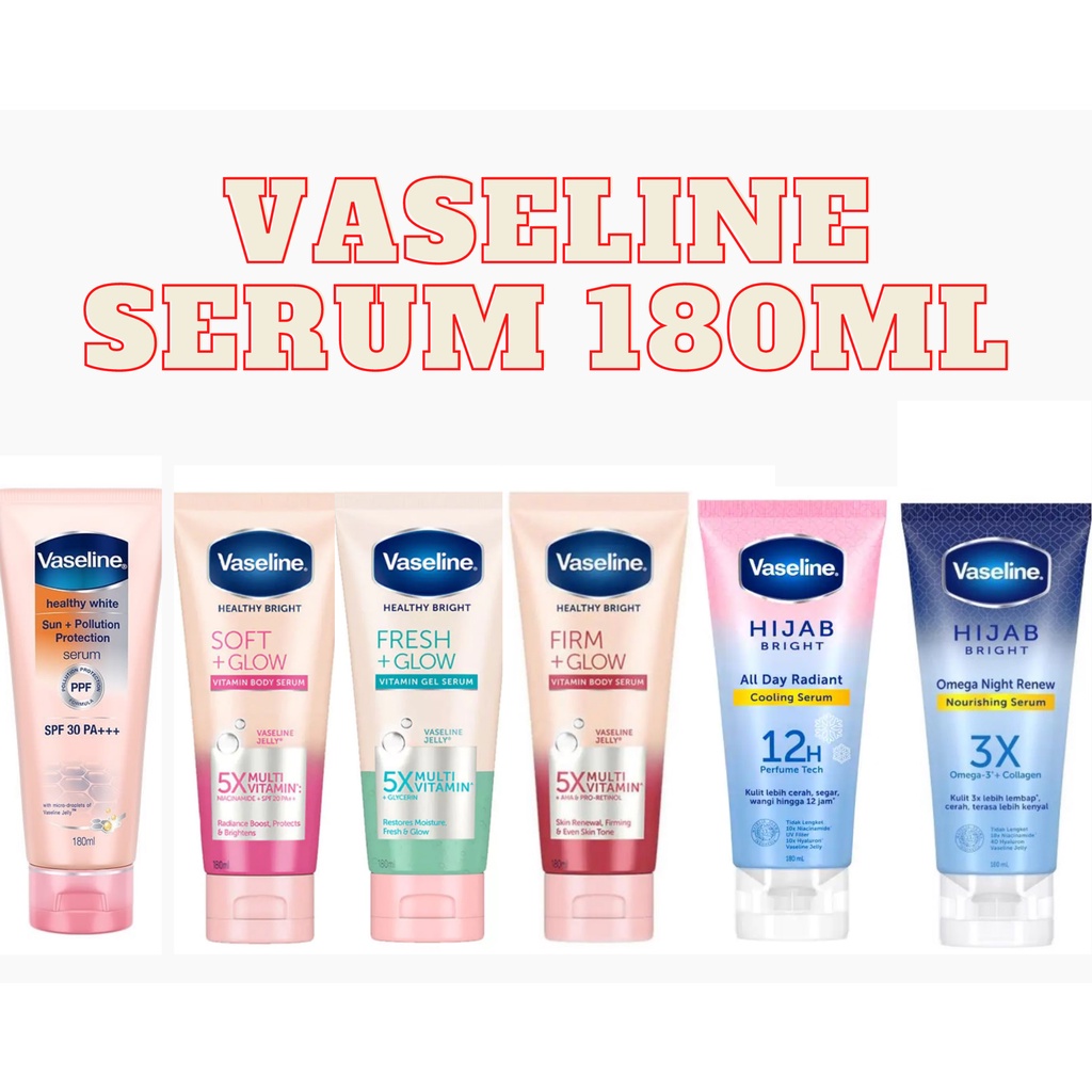 [Lailaiorire] VASELINE Healthy White Body Lotion SPF 30 / Hijab Bright Body Serum - Gel Serum Vitamin 180ml 180 ml