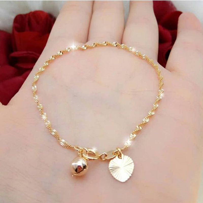 Gelang Rantai Ulir Gelang Titanium Wanita Anti Karat, jamin 100% kualitas nya, COD Gratis