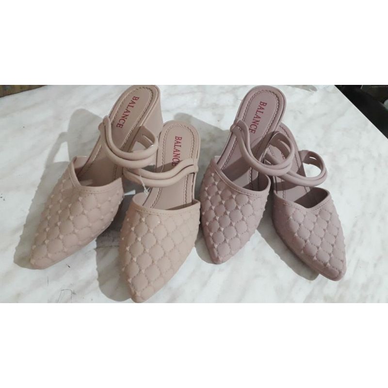 sandal wanita selop sendal slop karet hak jelly balance_the boro
