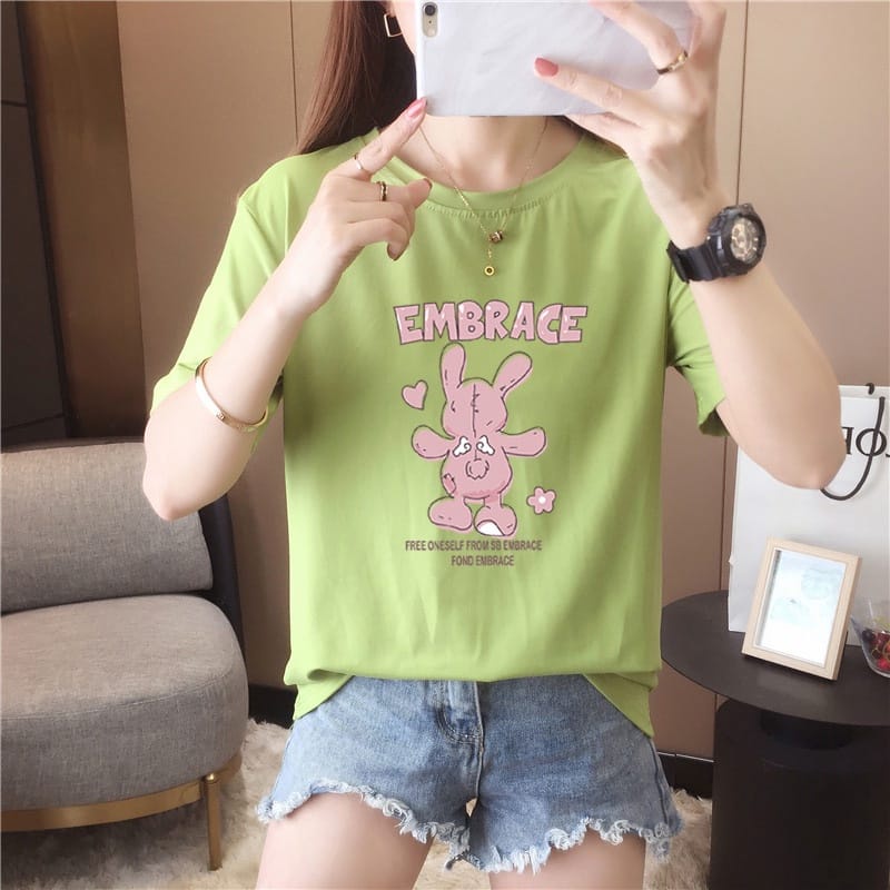 MYSTIQUE.ID-BAJU KAOS EMBRACE T-SHIRT LUCU DAN AESTHETIC