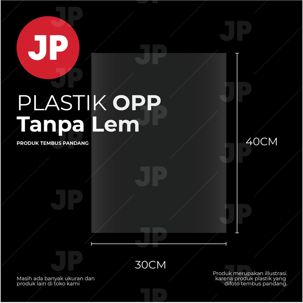 Plastik OPP Kiloan Ukuran 30x40 (Tanpa Lem) untuk souvenir, packing, dll