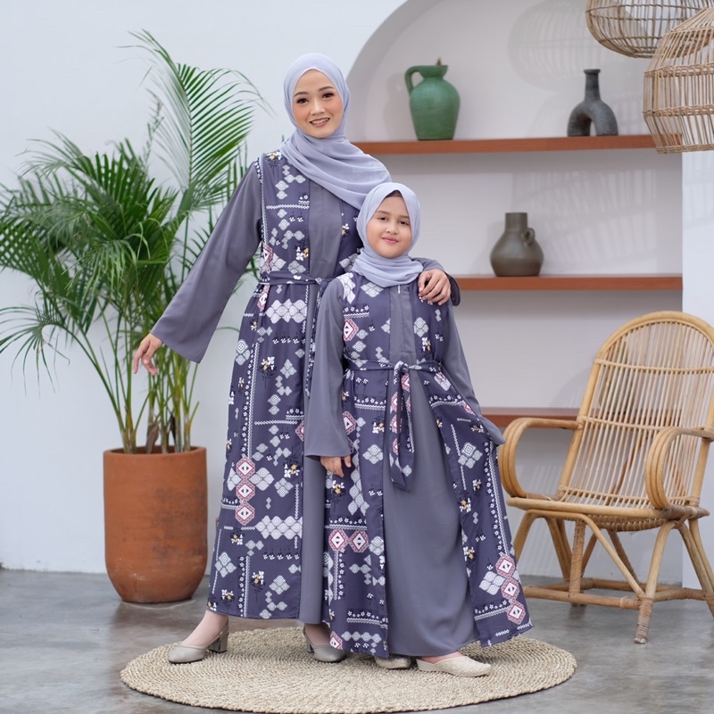 GAMIS IBU DAN ANAK GAMIS MUSLIMAH COUPLE KIRANA GAMIS