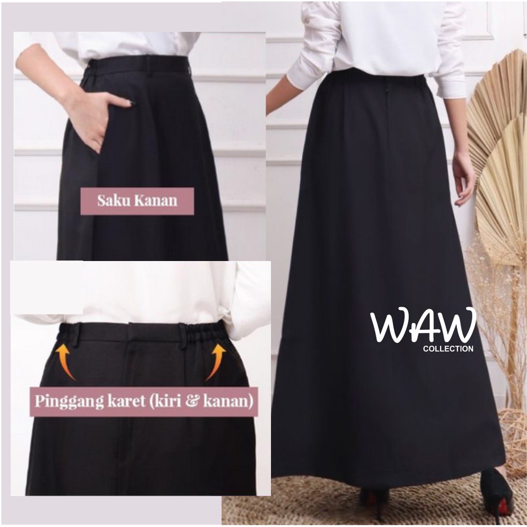 Rok kerja A line size S - 8L Premium Quality