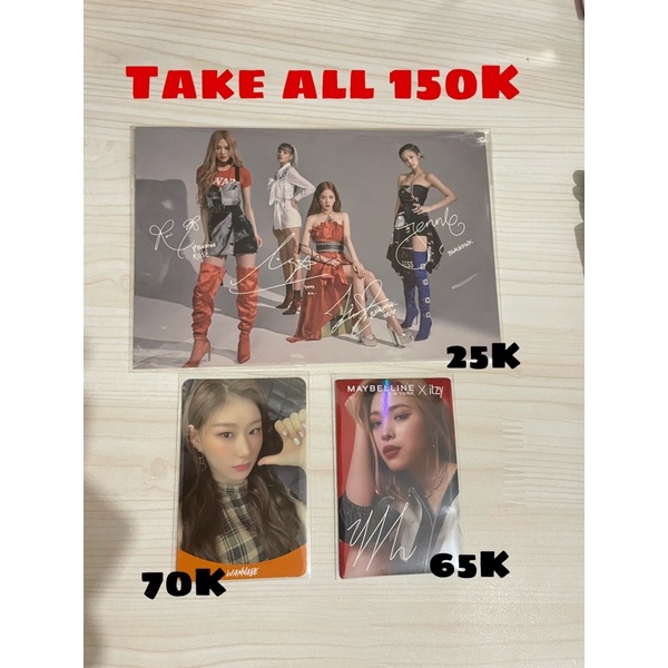 PC ITZY RYUJIN CHAERYEONG WANNABE MAYBELLINE BLACKPINK KILL THIS LOVE PHOTOCARD