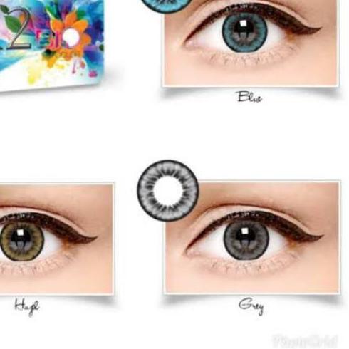 ❅ SOFTLENS X2 BIO COLOR / NORMAL & MINUS / GREY & HAZEL / 14.5 mm / Soflen Softlen Softlens ➬