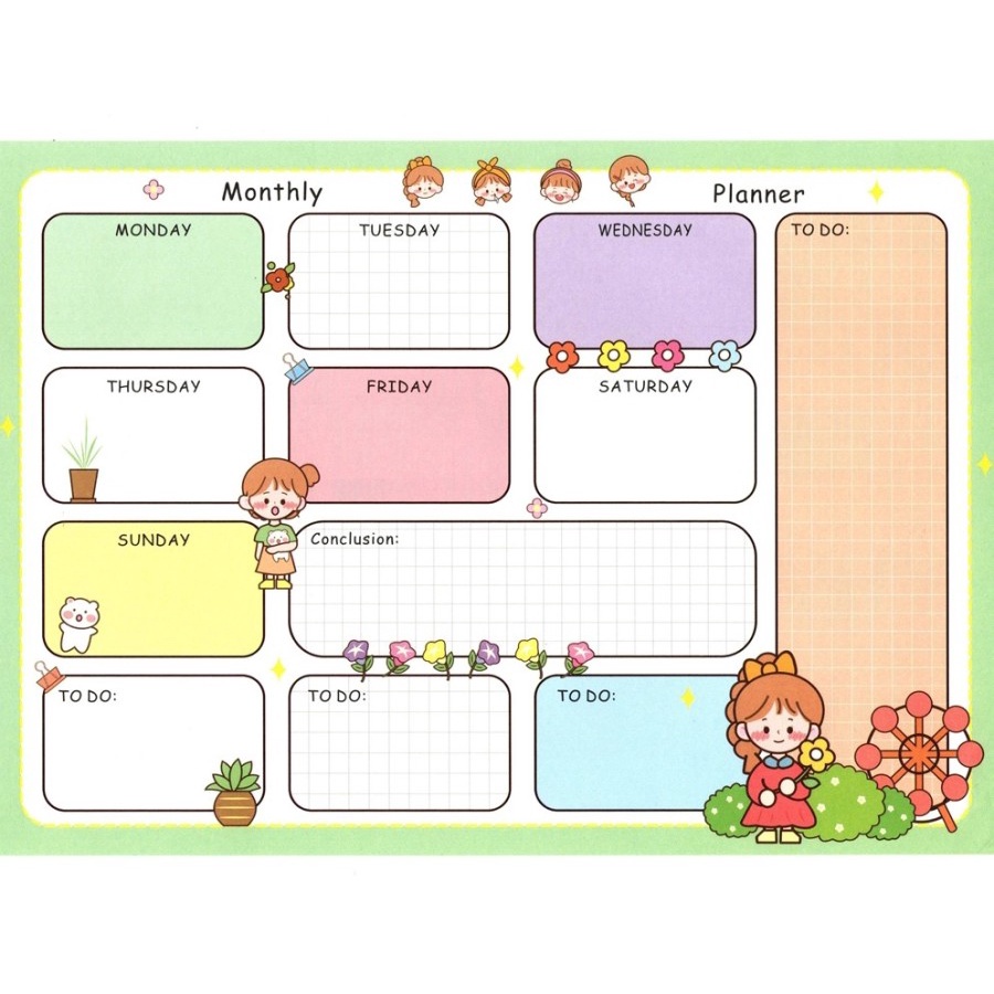 

planner cute girl/ planner weekly/ planner to do list/ planner keuangan/ planner karakter/ planner murah/planner lucu/ planner unik