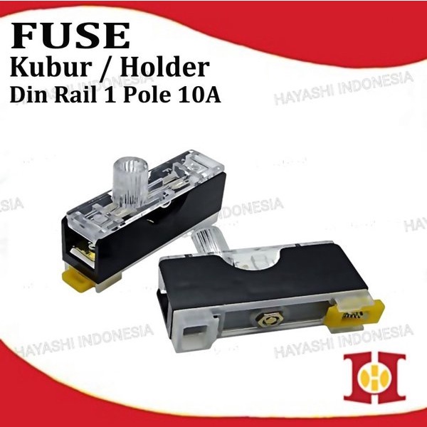 Fuse Holder Kubur Din Rail Tab 1 3 Pole FS 101 103 10A - 5pc