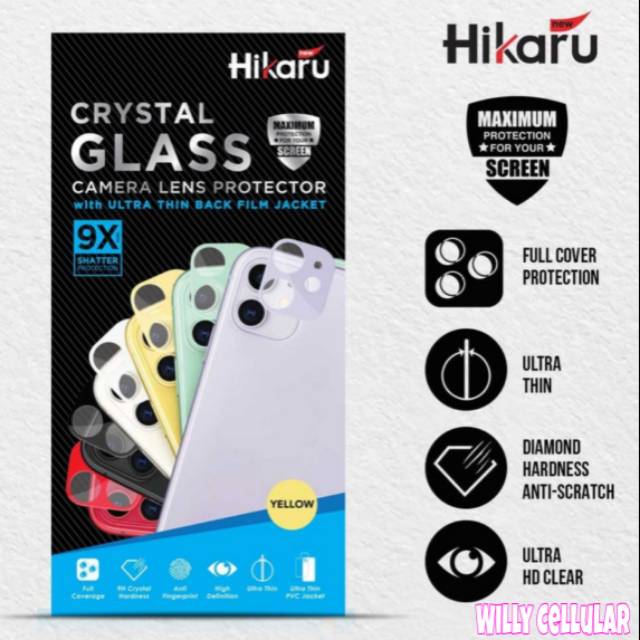 Premium Kamera Apple iPhone 11 - 11 Pro - 11 Pro Max - Crystal Glass Camera Lens Protector - Hikaru-1
