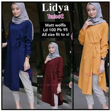Lidya Tunik Bahan Moscrepe