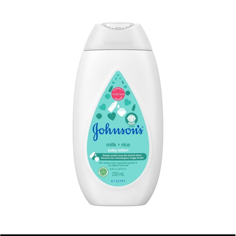 Johnsons Baby Lotion Milk Rice 200ml Johnson's Baby Lotion Milk Rice 200ml