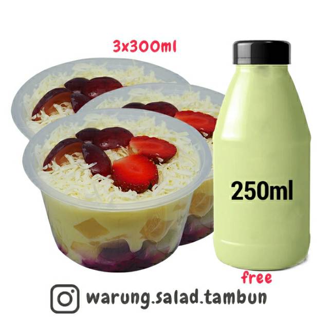 

Paket 1 salad buah segar 300ml