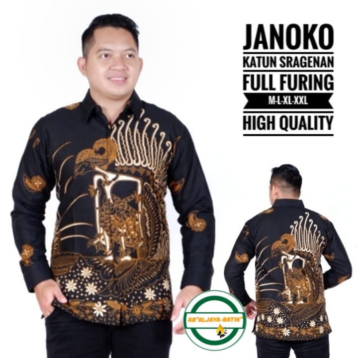 JANOKO ALJAYA KEMEJA BATIK SOLO PRIA PREMIUM LENGAN PANJANG LAPIS FURING KEMBANG EMAS KOPI HITAM SEMAR GENDEONG PARIKESIT BAUREKSA PEKSI BIRU KEJAYAN TUMURUN SOGAN REMUKSA JAYASURA  PRABU SEKTI BIMA  PARANG BUDOYO RINJANI MERAK KHAYANGAN WULU GADING BANYU