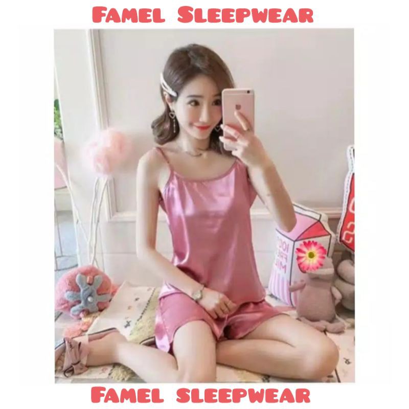 BAJU TIDUR BAHAN SATIN