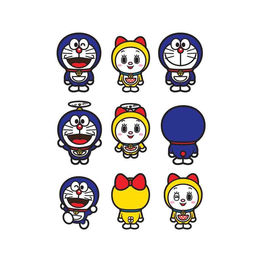 

POTATOO Set Doraemon Dorami Temporari Tatto sticker