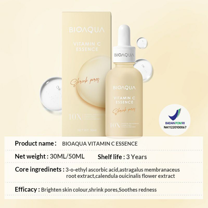 【BPOM】BIOAQUA 10X Effect Pemutih wajah Moisturizing Essence Serum