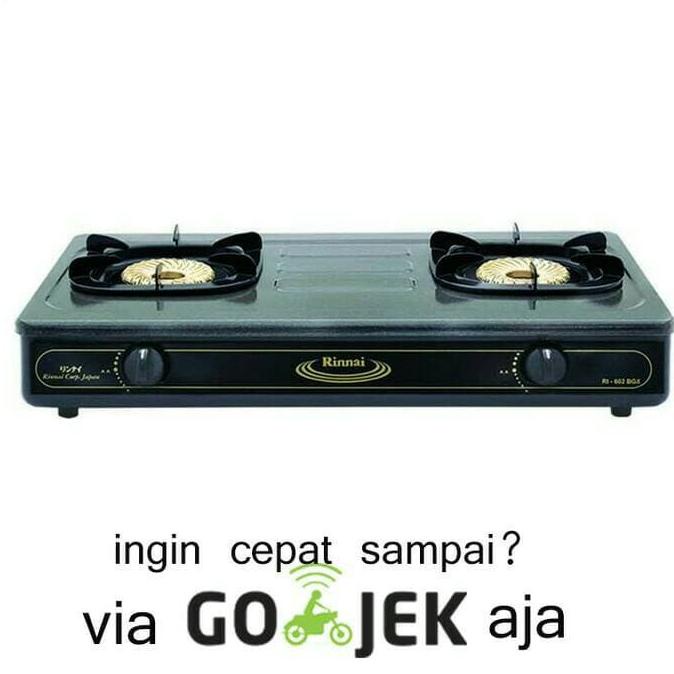Monggo] Kompor Gas 2( Dua) Tungku Api Tornado Rinnai Ri 602 Bgx