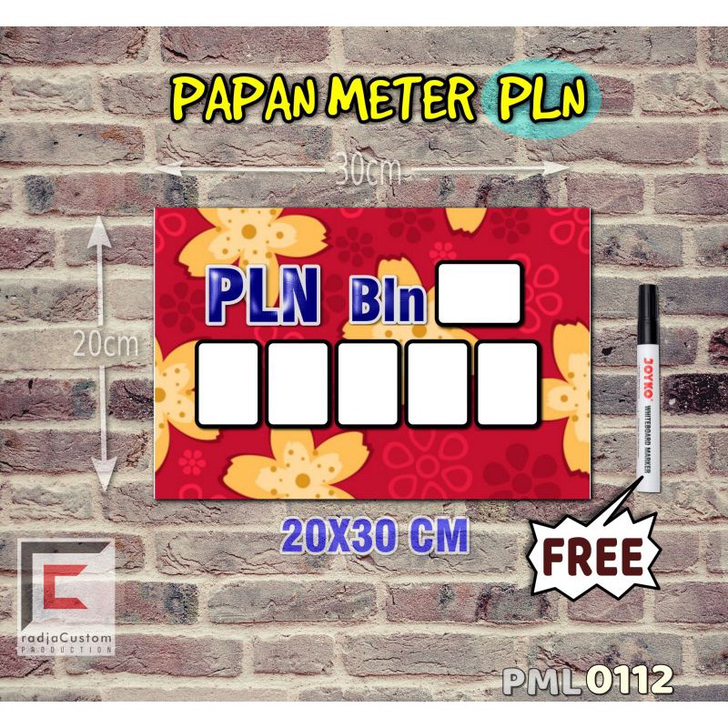 

RadjaCustom Papan Meter Listrik PLN PAM motif Unik - Floral 12