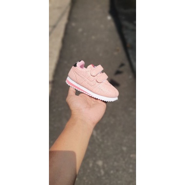 Sepatu anak cortes perekat blue peach sepatu anak perempuan