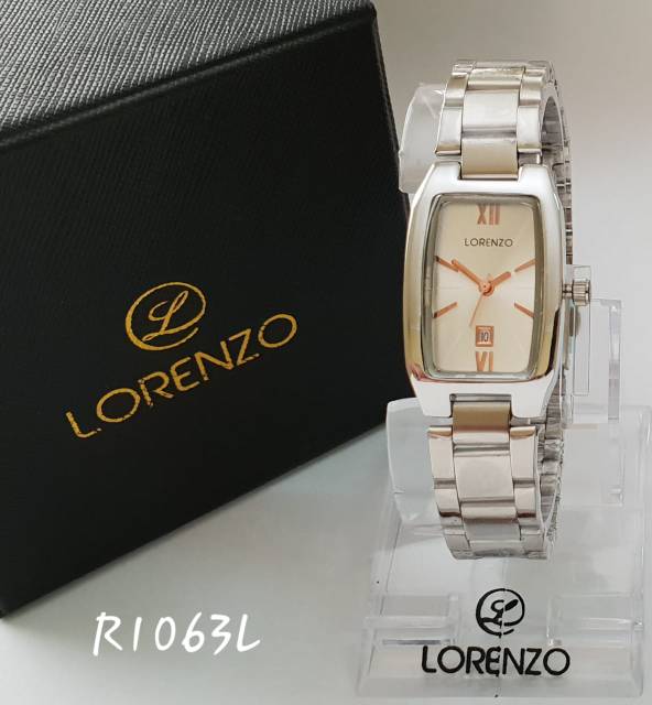 Jam Tangan Wanita Lorenzo Original Rantai Tanggal Aktif