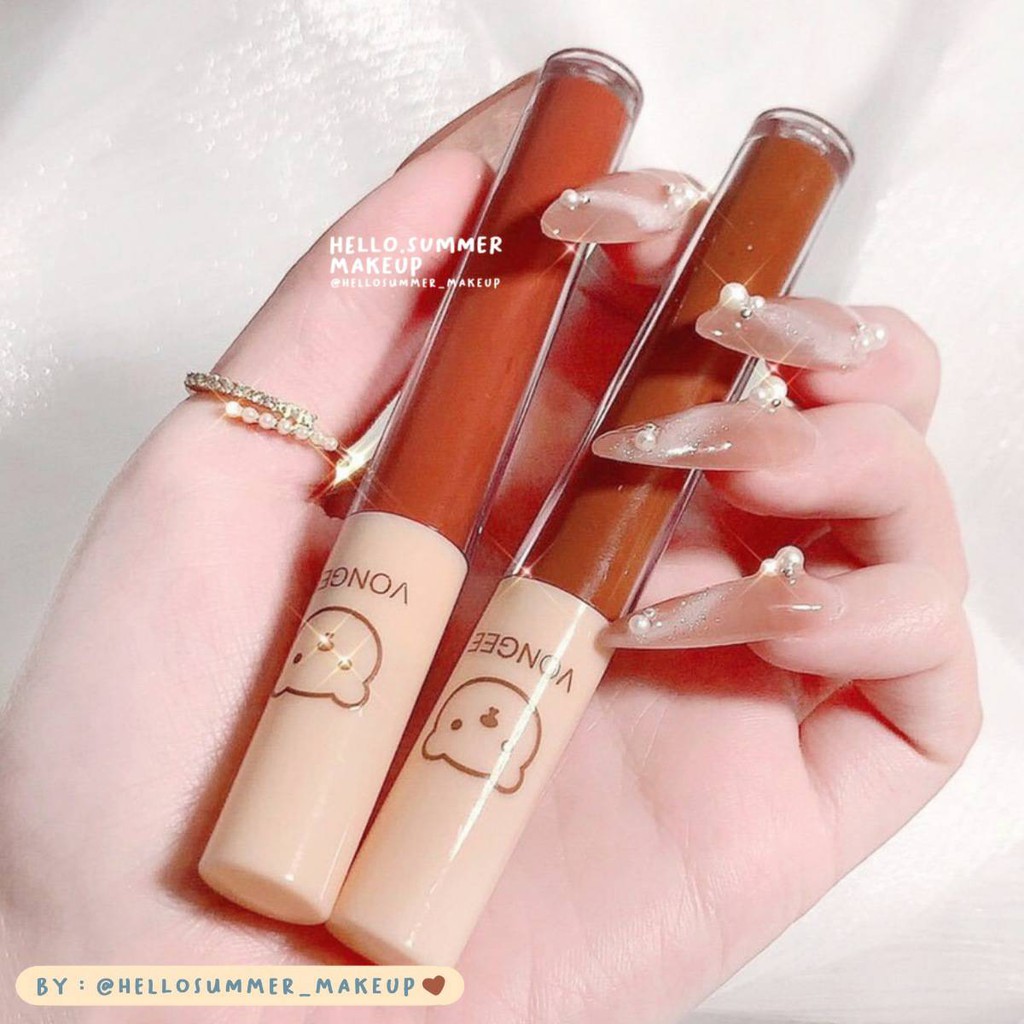 [ORI THAILAND]  Vongee Strawberry Cover Bear Matte Lipglaze / Matte Lipstick Set