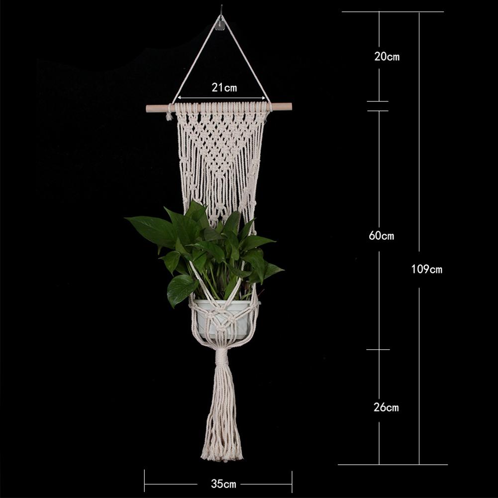  Gantungan  Tali  Rajut Macrame dengan Kantung Holder Pot  