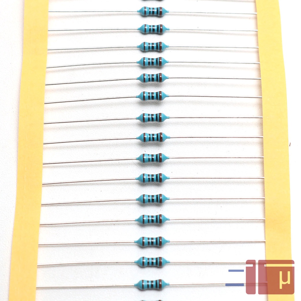 x10 Resistor 100R 100 Ohm 1/4W Metal Film 1% Taiwan Kaki Tembaga