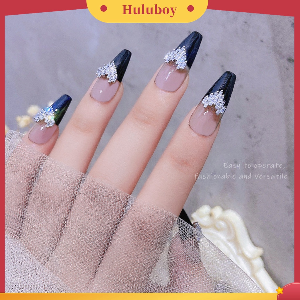 Huluboy Huluboy♡ 5 Pcs Dekorasi Kuku Bentuk Hati Bahan Cubic Zirconia Untuk Nail Art